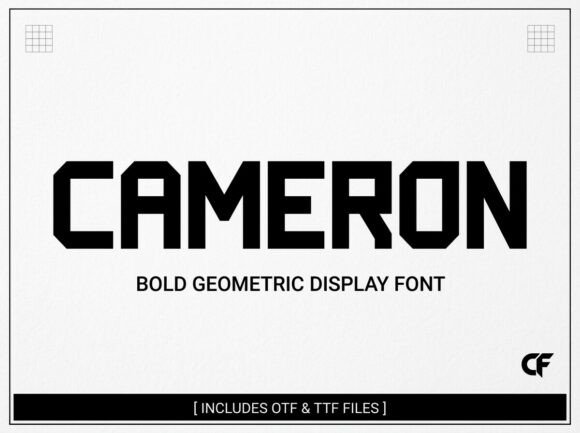 Cameron: A Bold Display Font for Impactful Design