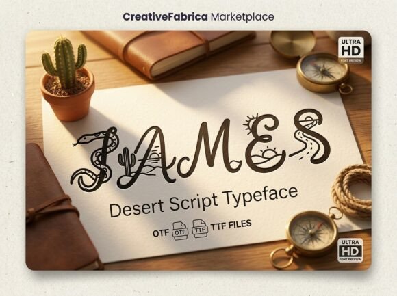 James: A Narrative Desert Typeface for Visual Storytelling