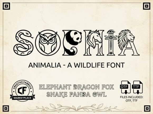 Sophia: Wildlife Typography for Modern Design